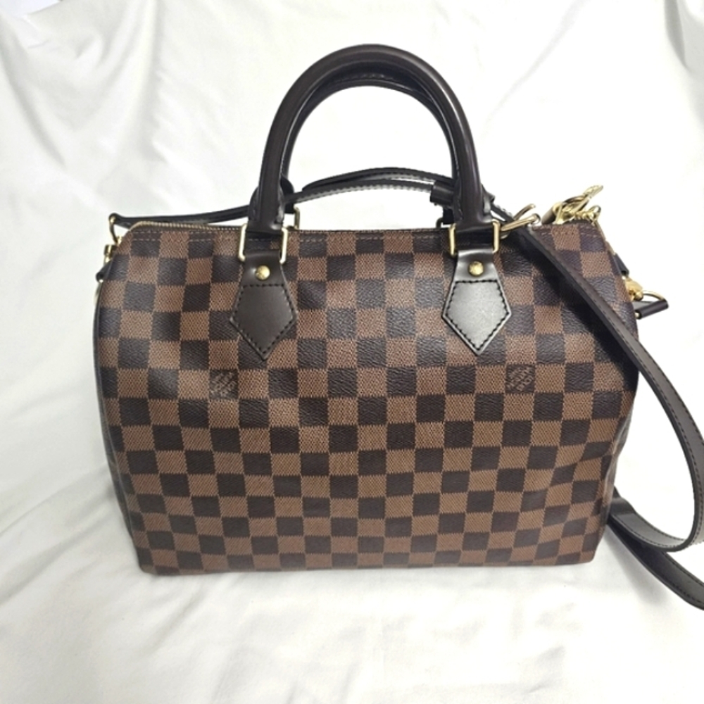 Louis Vuitton Damier Ebene Canvas Brown Black Shoulder Bag - Picture 6 of 13